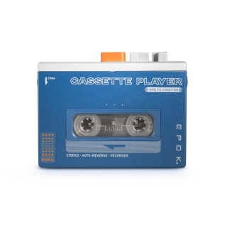 Bigben Epok Reproductor de Cintas Cassette Bluetooth - Altavoz Incorporado - Entrada de Auriculares - Auriculares Incluidos - B