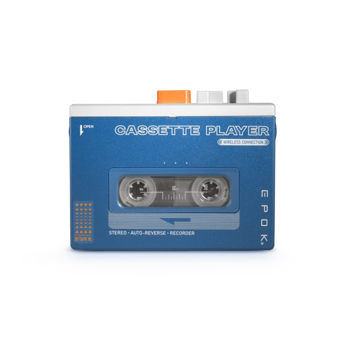 Bigben Epok Reproductor de Cintas Cassette Bluetooth - Altavoz Incorporado - Entrada de Auriculares - Auriculares Incluidos - B