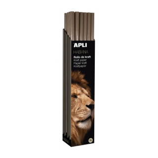 Apli Rollo de Papel Kraft - 70gr - Fibras Naturales - Alta Resistencia - Homogeneidad de Color - Ideal para Embalajes y Manuali