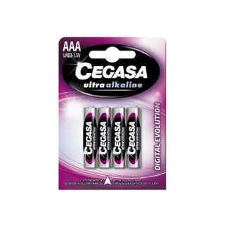 Cegasa Ultra Alcaline Pack de 4 Pilas LR03 AAA - Alta Tecnologia - Mas Capacidad