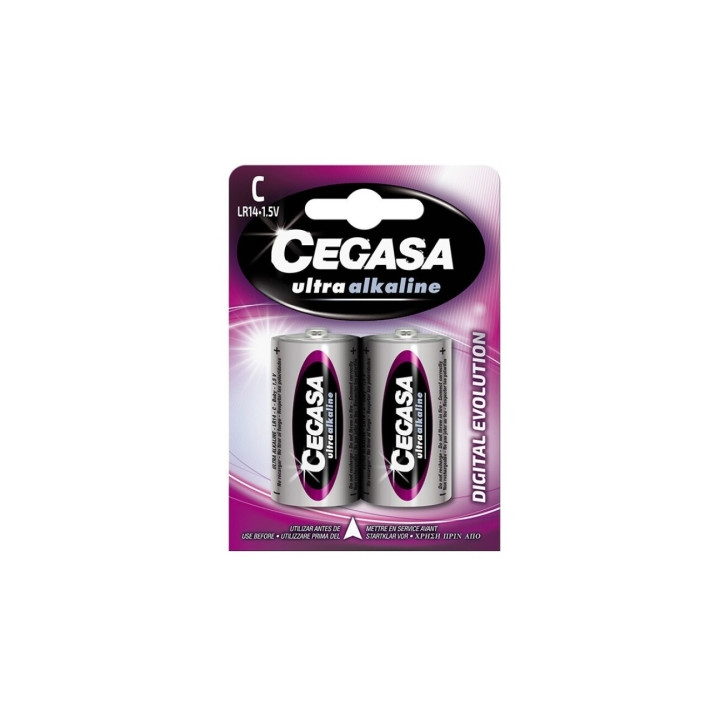 Cegasa Ultra Alcaline Pack de 2 Pilas LR14 C - Alta Tecnologia - Mas Capacidad