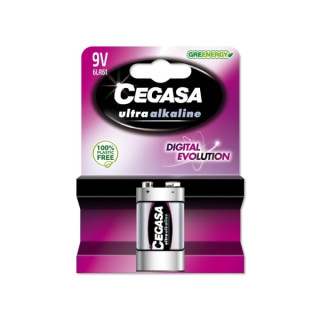 Cegasa Ultra Alcaline Pack de 1 Pila 6LR61 9V - Alta Tecnologia - Mas Capacidad