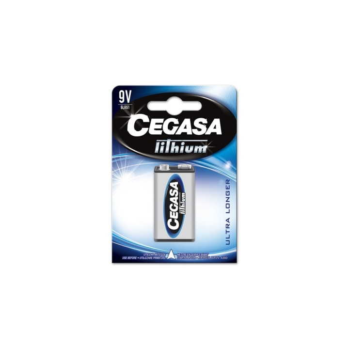 Cegasa Lithium Pack de 1 Pila de Litio 6LR61 9V