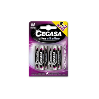 Cegasa Ultra Alcaline Pack de 6 Pilas LR06 AA - Alta Tecnologia - Mas Capacidad