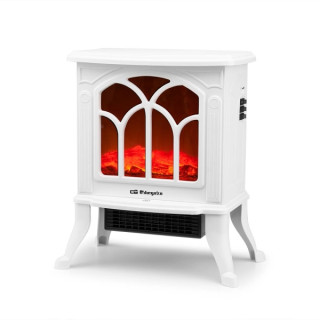 Orbegozo CM 9021 Chimenea Electrica - Potencia 1500W - Termostato Regulable - Efecto Fuego Real - Calefactor Ceramico - 40.5x45