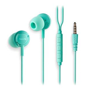 NGS CROSS DRIFT Auriculares Intraurales con Microfono - Jack 3.5mm - Boton Multifuncion - Color Verde