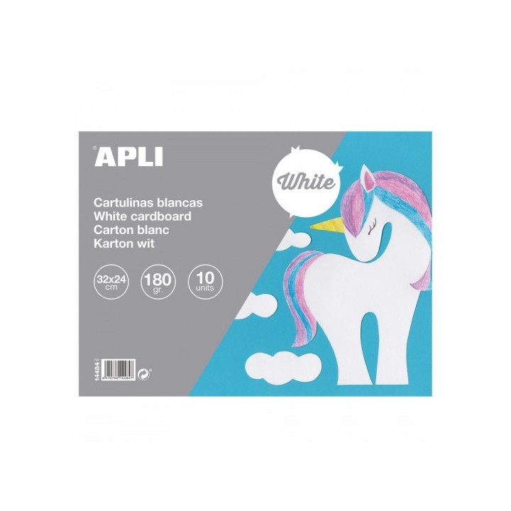 Apli Bloc de Cartulinas - 170gr - 10 Hojas - Ideal para Manualidades