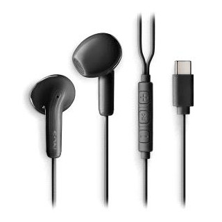 NGS CROSS GLIDE Auriculares Intraurales con Microfono - USB-C - Boton Multifuncion - Color Negro