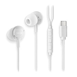 NGS CROSS STEP Auriculares Intraurales con Microfono - USB-C - Boton Multifuncion - Color Blanco