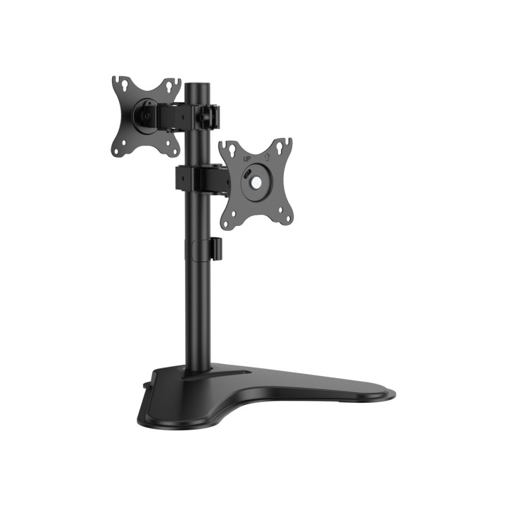 Aisens Soporte de Mesa para 2 Monitores de 17"-32" - Inclinable y Rotable - Gestion de Cables - Peso Max 8kg - VESA Max. 100x10