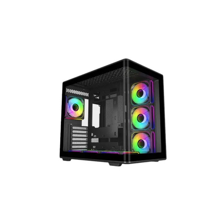 Cooler Master Elite 600 Caja Semitorre ATX/MicroATX/Mini-ITX - 4 Ventiladores 120mm RGB - Vista Panoramica - Doble Camara - Aud