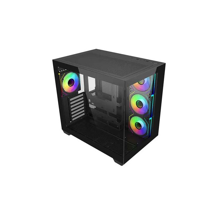 Cooler Master Elite 681 Caja Semitorre ATX/MicroATX/Mini-ITX - 4 Ventiladores 120mm RGB - Vista Panoramica - Doble Camara - Aud