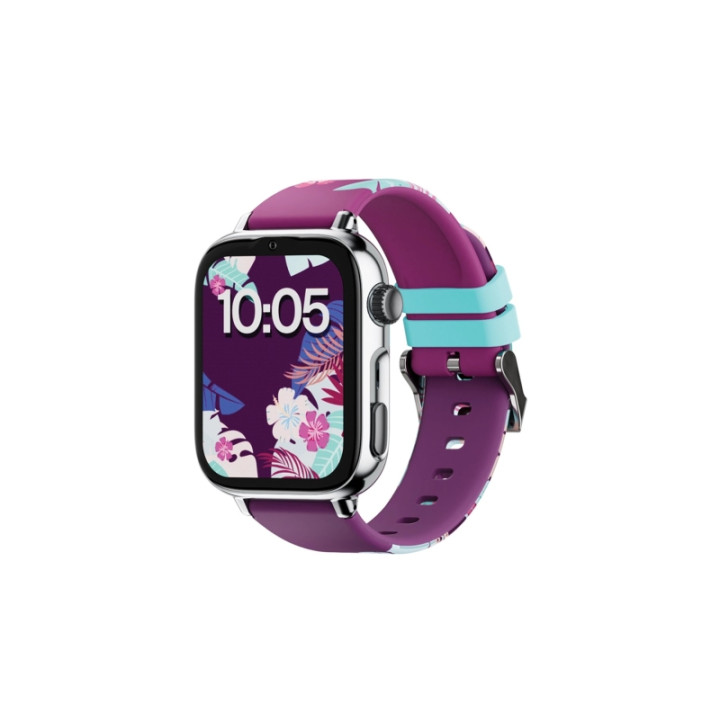 Savefamily Reloj Inteligente Infantil SaveWatch Plus 2 - Pantalla Amoled - Carcasa Plateada - Correa Silicona Maui