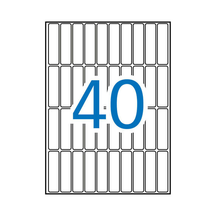 Apli Etiquetas A5 Blancas 13.0 x 50.0mm 15 Hojas