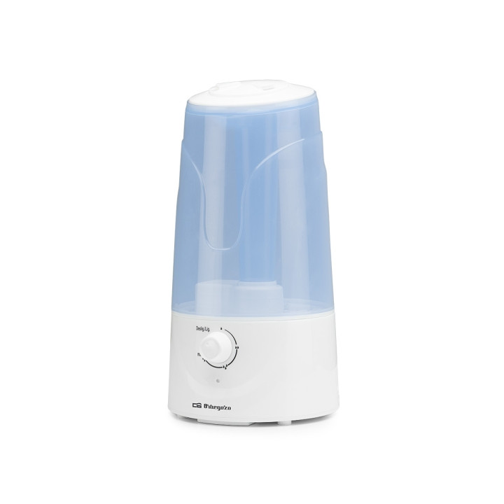 Orbegozo HU 2032 Humidificador Ultrasonico de 300mL/h - Potencia 25W - Deposito de 3L - Purifica y Neutraliza Malos Olores - Ca