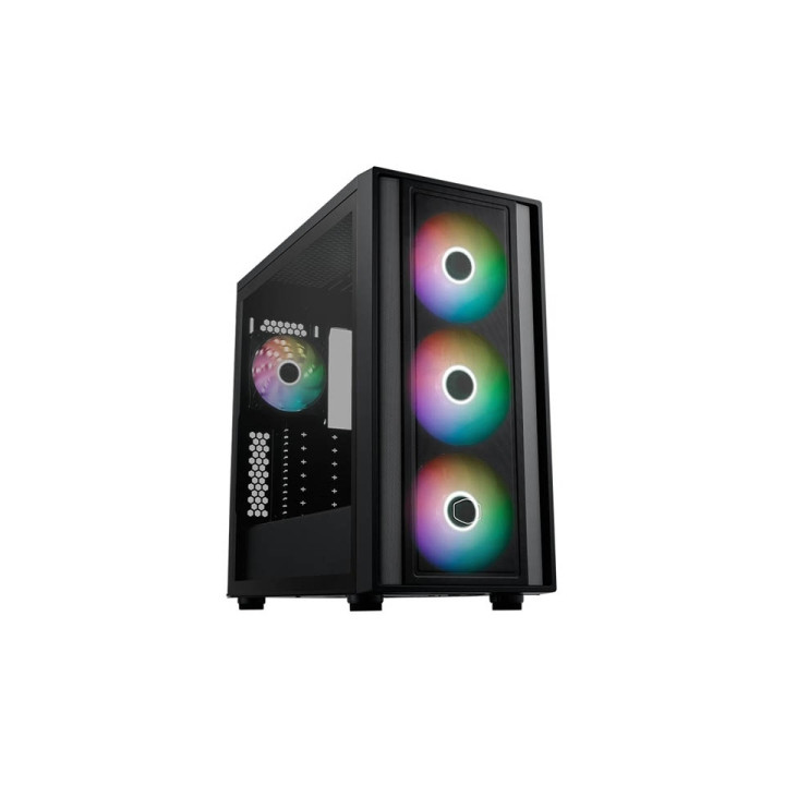 Cooler Master Masterbox 600 Caja Semitorre ATX/MicroATX/Mini-ITX - 3 Ventiladores 140mm RGB Frontales - 1 Ventilador 120mm RGB