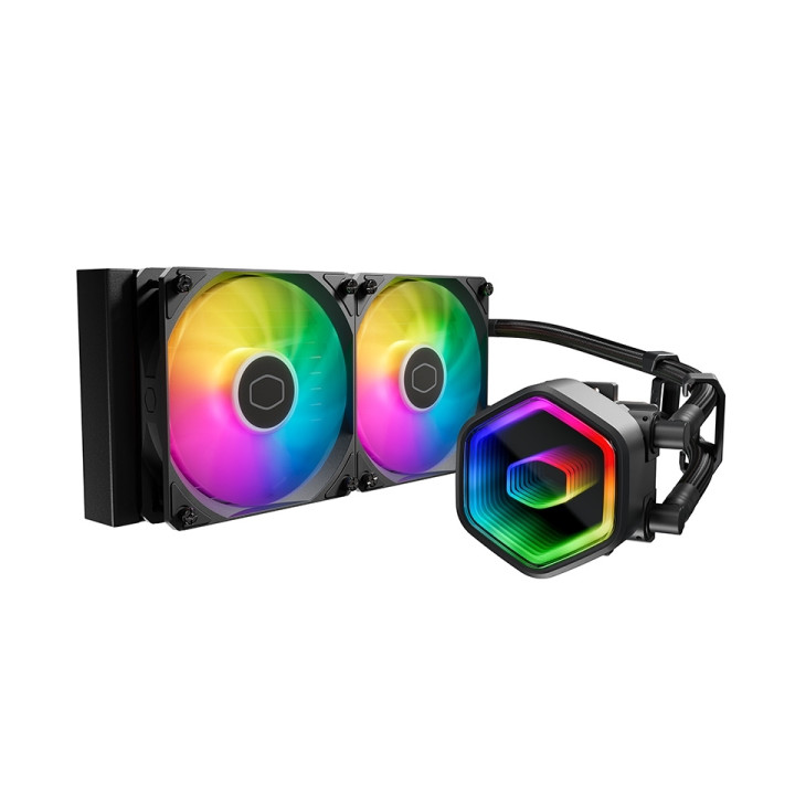 Cooler Master Masterliquid 240 Core II Lite ARGB Kit de Refrigeracion Liquida - Ventiladores Preinstalados - Tubos de 400mm - I