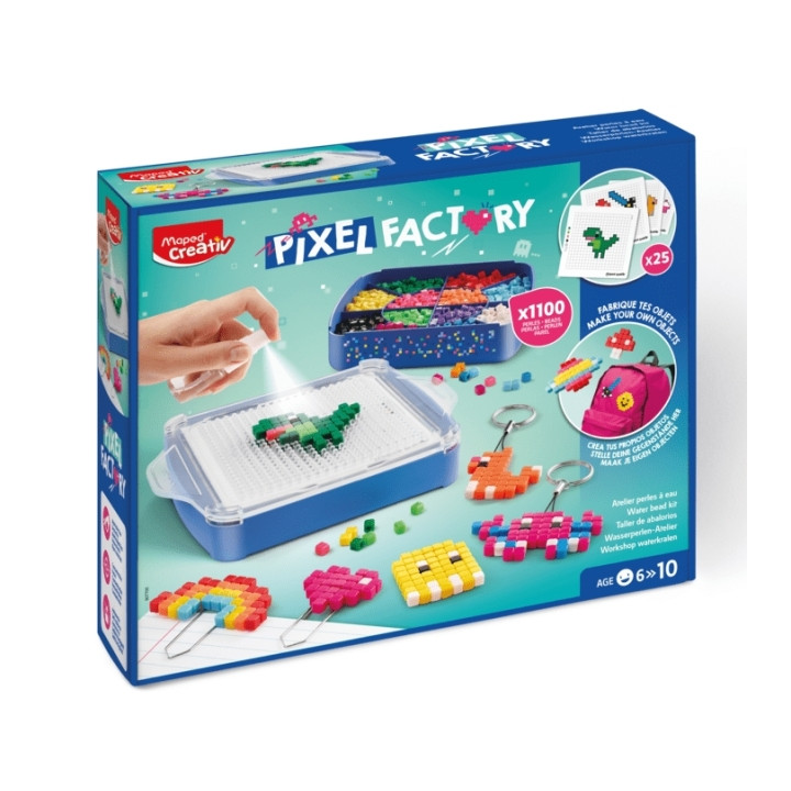 Maped Pixel Factory - Kit de Creacion de Accesorios con Cuentas de Agua - Para Niños a partir de 6 Años