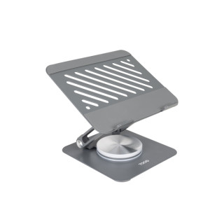 Tooq Soporte para Portatil hasta 13" - Rotacion 360 - Plegable y Portatil - Color Gris