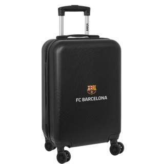 Safta F.C.Barcelona Maleta Trolley de Cabina 20" Rigida - Candado - Asa Telescopica de PVC con Goma - 4 Ruedas 360º - 34.5x55x