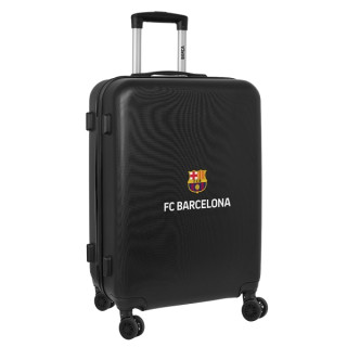 Safta F.C.Barcelona Maleta Trolley Mediana 24" Rigida - Candado - Asa Telescopica de PVC con Goma - 4 Ruedas 360º - 40x63x26cm