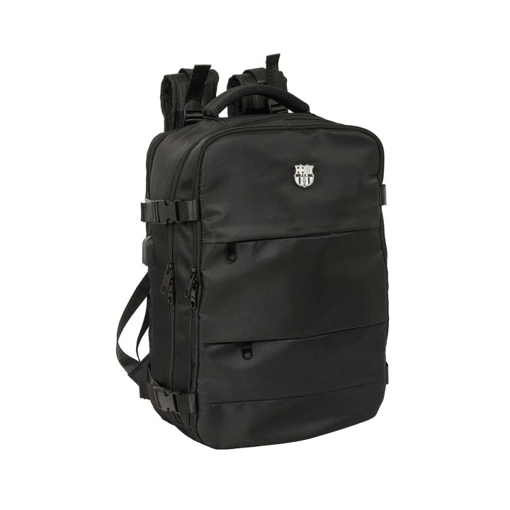 Safta F.C.Barcelona Mochila de Viaje Cabina de 23.1L - Espacio para Portatil hasta 15.6" - USB Integrado - Zapatero con Cremall