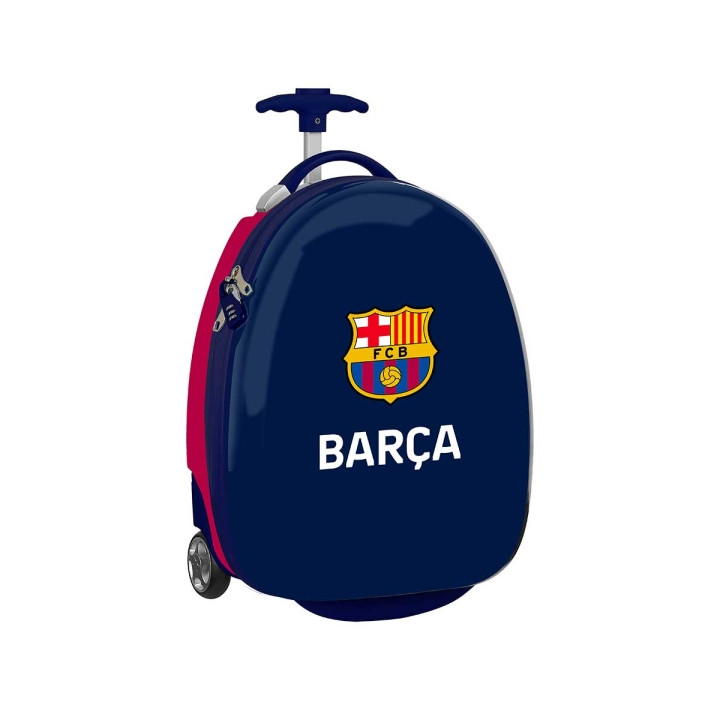 Safta F.C.Barcelona Maleta de 27.7L Trolley Infantil 16" Rigida - Interior Forrado - Asa Telescopica - 2 Ruedas - 28x43x23cm -