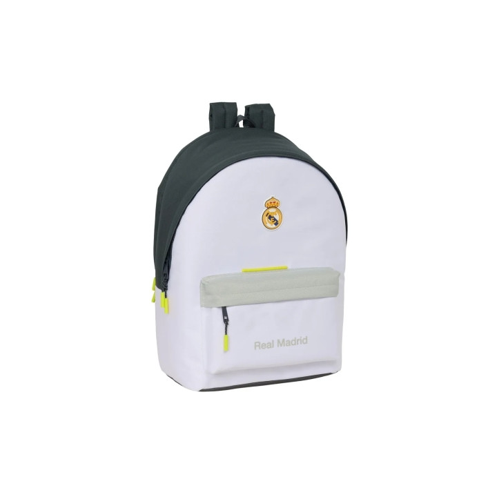 Safta Real Madrid Mochila Antirrobo para Portatil hasta 15.6" - Bolsillo para Tablet hasta 11" - USB Integrado - Cremallera con