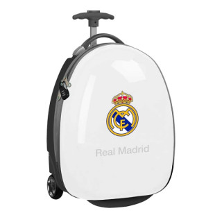 Safta Real Madrid Maleta de 27.7L Trolley Infantil 16" Rigida - Interior Forrado - Asa Telescopica - 2 Ruedas - 28x43x23cm - Co