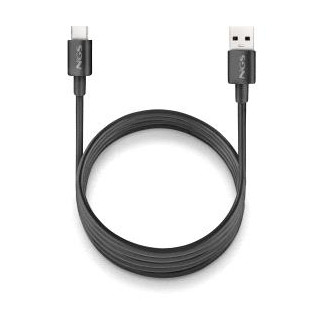 NGS ZYRO-AC Cable USB-C a USB-A - Cargar Rapida - 480 Mbps - 15W - 1 Metro - Color Negro