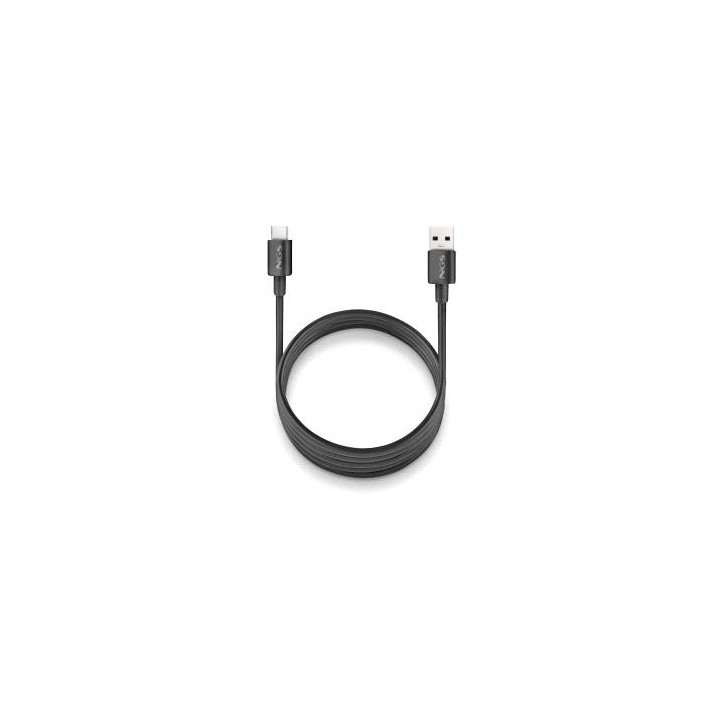 NGS ZYRO-AC Cable USB-C a USB-A - Cargar Rapida - 480 Mbps - 15W - 1 Metro - Color Negro