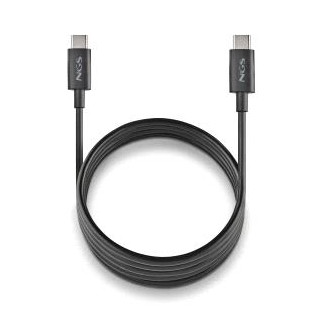 NGS ZYRO 60W-1 Cable USB-C a USB-C - Cargar Rapida - 480 Mbps - 15W - 1 Metro - Color Negro