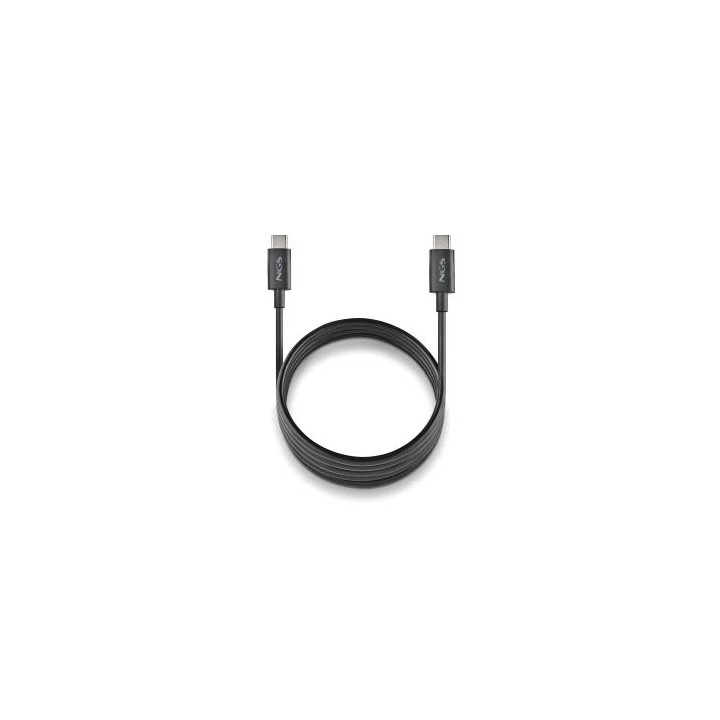 NGS ZYRO 60W-1 Cable USB-C a USB-C - Cargar Rapida - 480 Mbps - 15W - 1 Metro - Color Negro