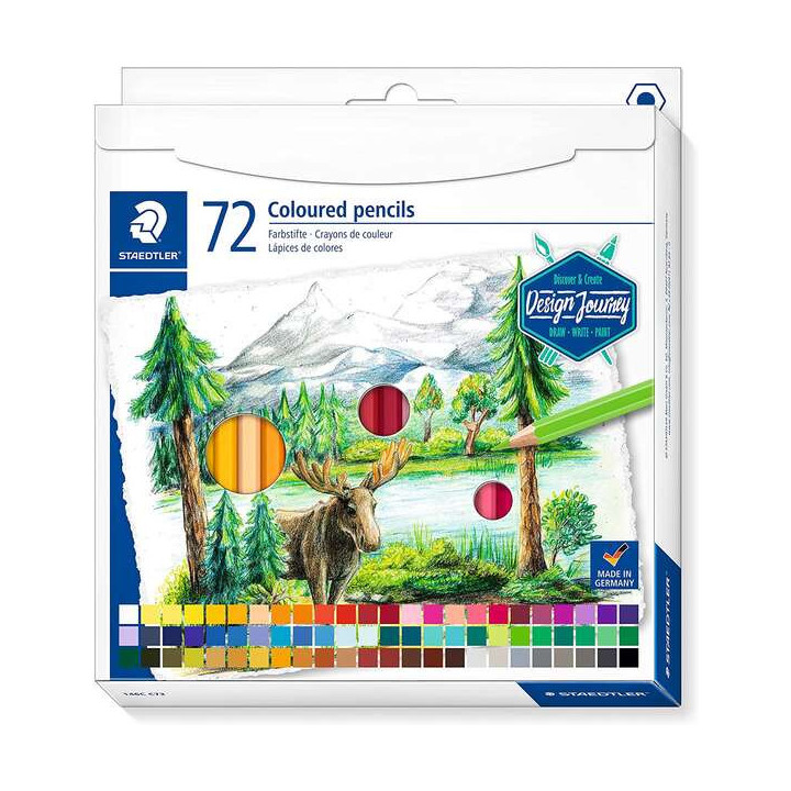 Staedtler 146C Pack de 72 Lapices de Colores - Mina Suave - Colores Surtidos