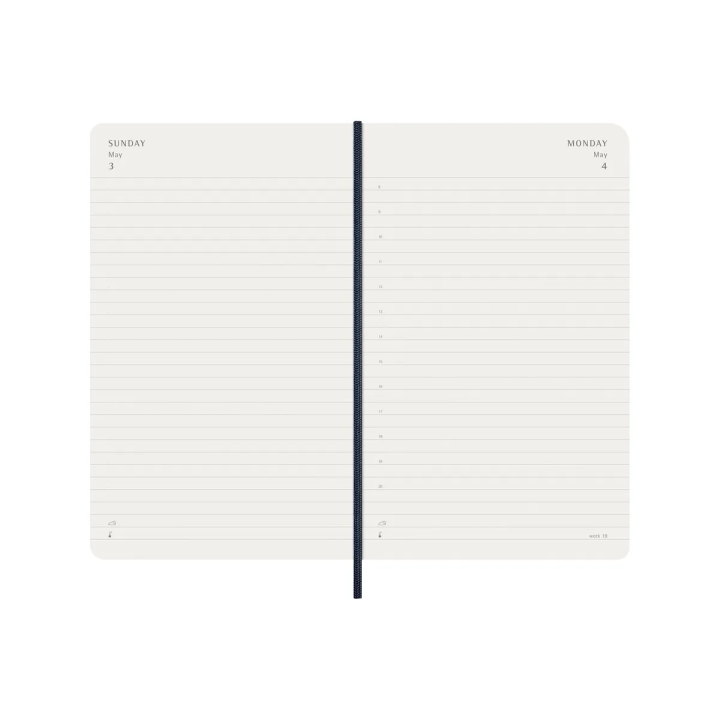 Agenda 2026 tapa blanda 12 meses diaria l (13 x 21 cm) azul zafiro moleskine dsb2012dc3y26