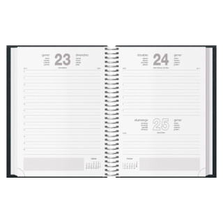 Agenda 2026 segovia espiral día página 14 x 20 cm. color negro catalan dohe 12735 - 26