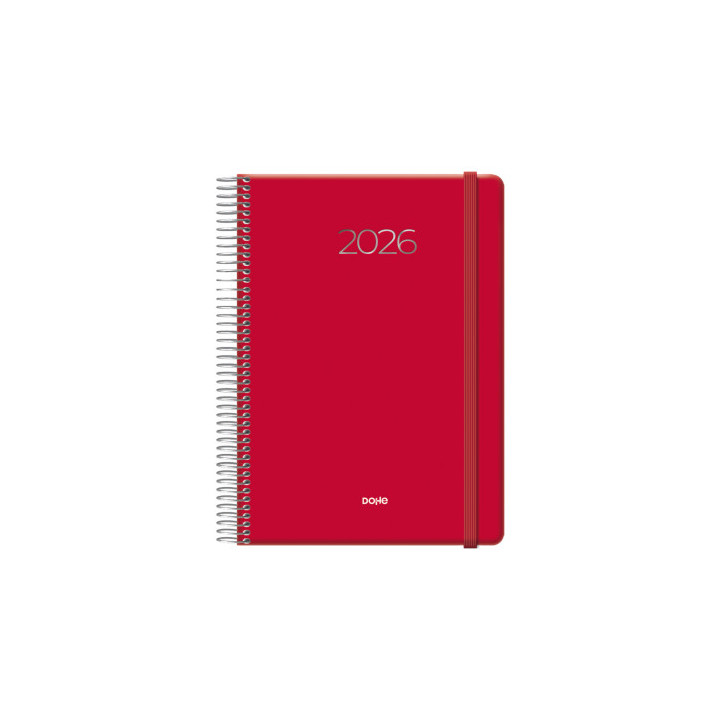 Agenda 2026 denver espiral día página 15 x 21 cm. color rojo dohe 12719 - 26