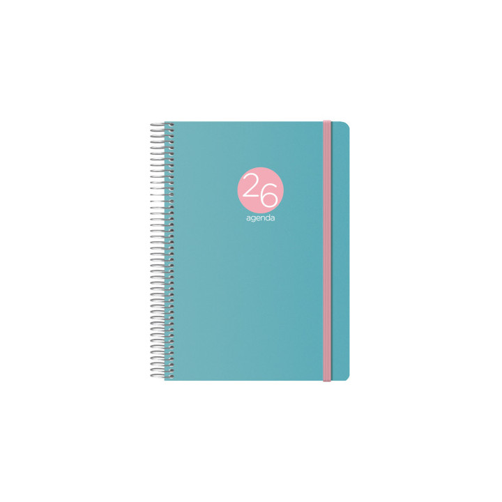 Agenda 2026 memphis espiral día página 15 x 21 cm. modelo verde dohe 12687 - 26