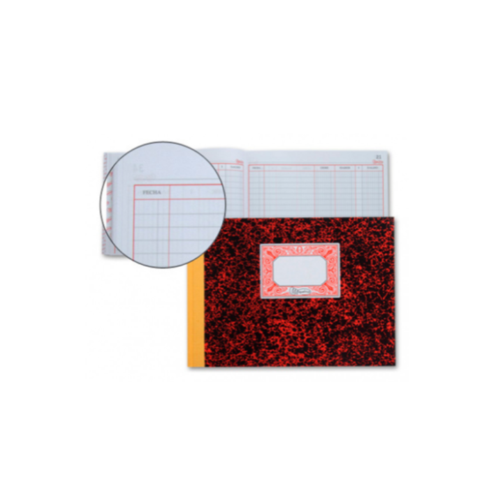 Libro cartone contabilidad 4º apaisado 100hojas cuentas corrientes miquelrius 3086