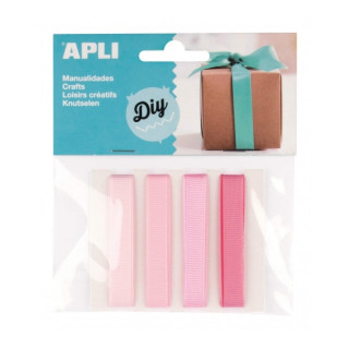 Apli Pack de 4 Cintas de Tela - Ideales para Manualidades - Scrapbooking - Envolver Regalos - Decoraciones para Eventos y Acces