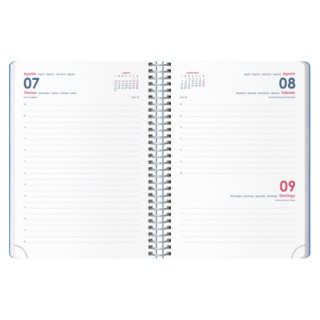 Agenda 2026 syncro espiral día página 15 x 21 cm. azul dohe 11628 - 26