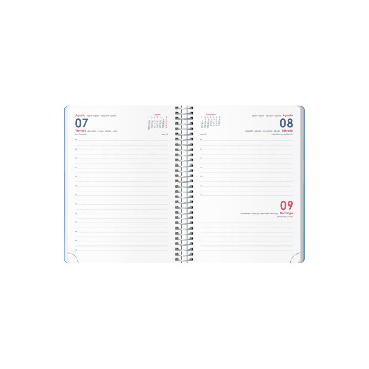 Agenda 2026 syncro espiral día página 15 x 21 cm. azul dohe 11628 - 26