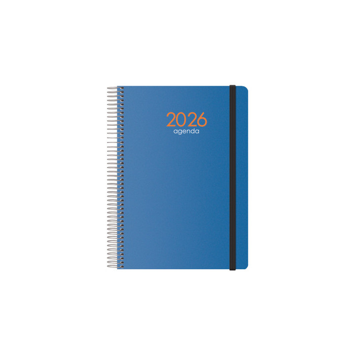 Agenda 2026 syncro espiral día página 15 x 21 cm. azul dohe 11628 - 26