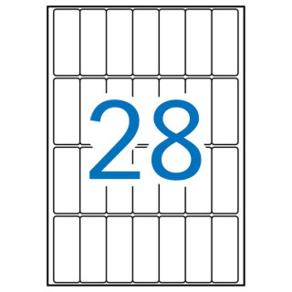 Apli Pack de 420 Etiquetas Rectangulares 20x50mm - 15 Hojas A5 por 28 Etiquetas - Adhesivo Permanente - Cantos Romos - Color Bl