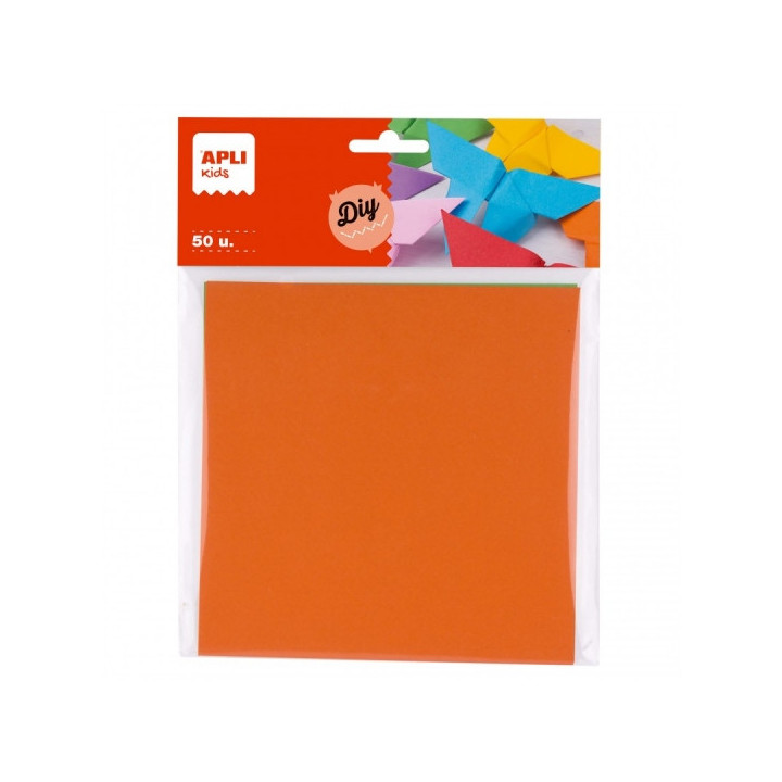 Apli Pack de 50 Hojas de Papel Origami - Color en Ambas Caras - Colores Surtidos