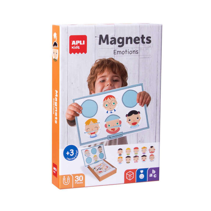 Apli Kids Juego Magnetico Emociones  - 30 Fichas Tematicas - Fomenta la Observacion y la Imaginacion - Recomendado para Niños