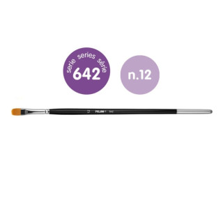 Milan 612 Premium Synthetic Pack de 6 Pinceles Lengua de Gato Numero 12 - Bolsa con Colgador - Pelo Sintetico - Mango Largo - C