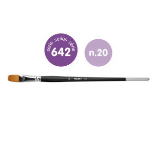 Milan 612 Premium Synthetic Pack de 4 Pinceles Lengua de Gato Numero 20 - Bolsa con Colgador - Pelo Sintetico - Mango Largo - C