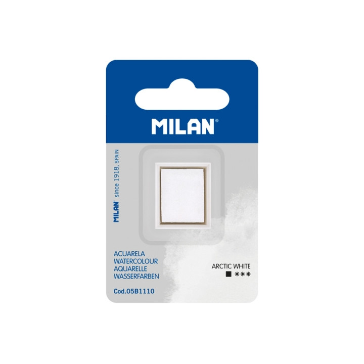 Milan Art Acuarela de Recambio - Medio Godet - Color Blanco