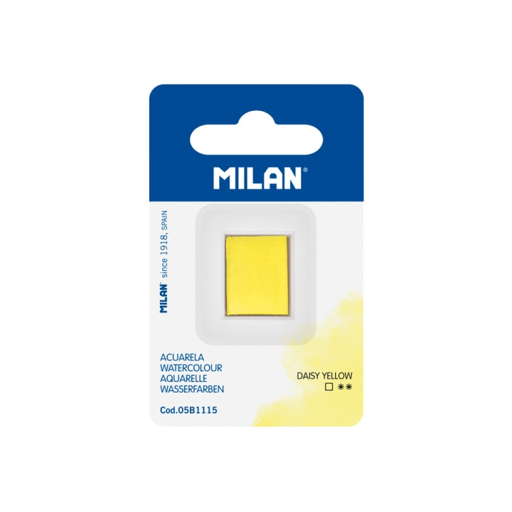 Milan Art Acuarela de Recambio - Medio Godet - Color Amarillo
